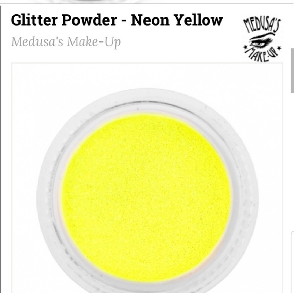 🌟NEON YELLOW Medusa Makeup Glitter Pot NWOTag - Picture 4 of 8
